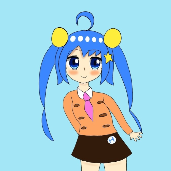 黄色い髪飾りと青いツインテ少女 2