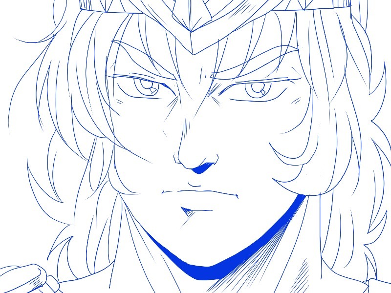 コンバトラーV　ガルーダ　イケメン線画